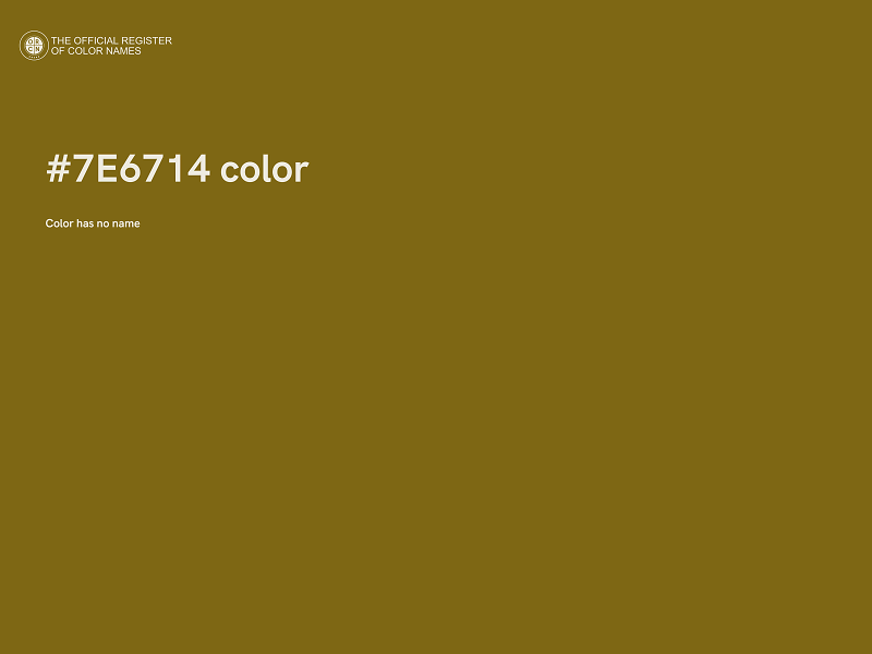 #7E6714 color image