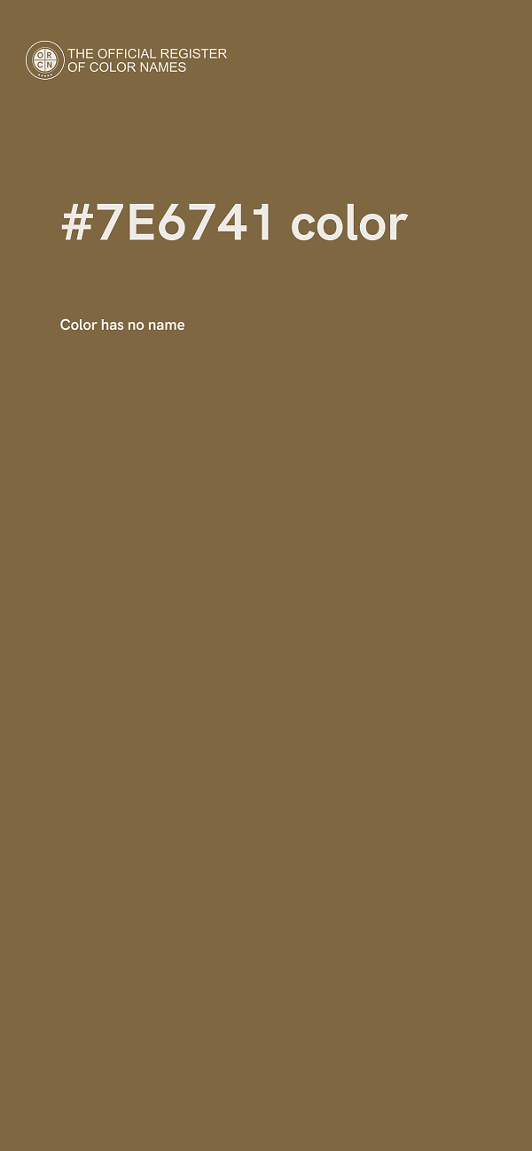 #7E6741 color image