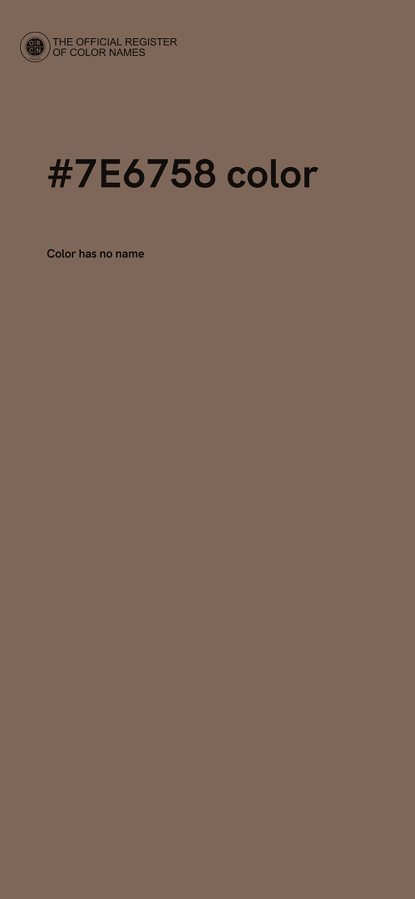 #7E6758 color image