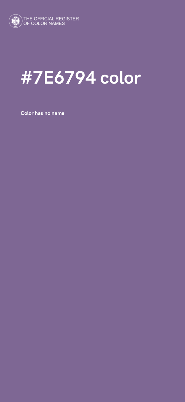 #7E6794 color image