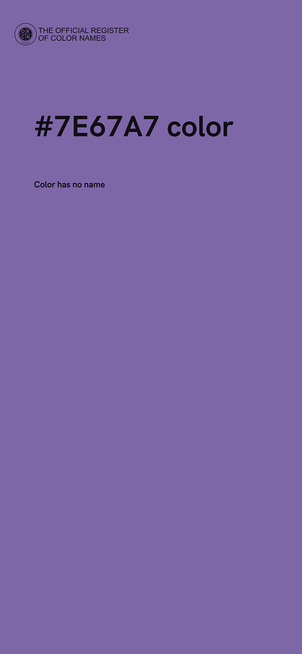 #7E67A7 color image