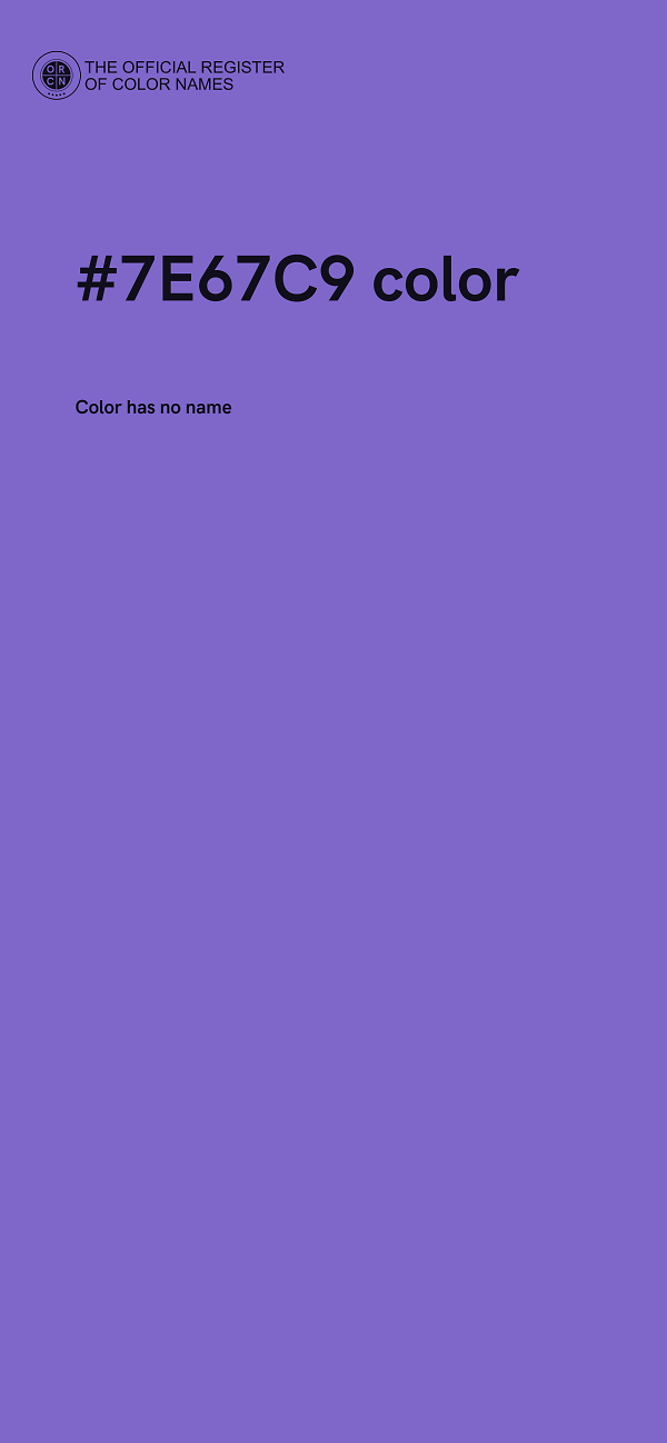 #7E67C9 color image