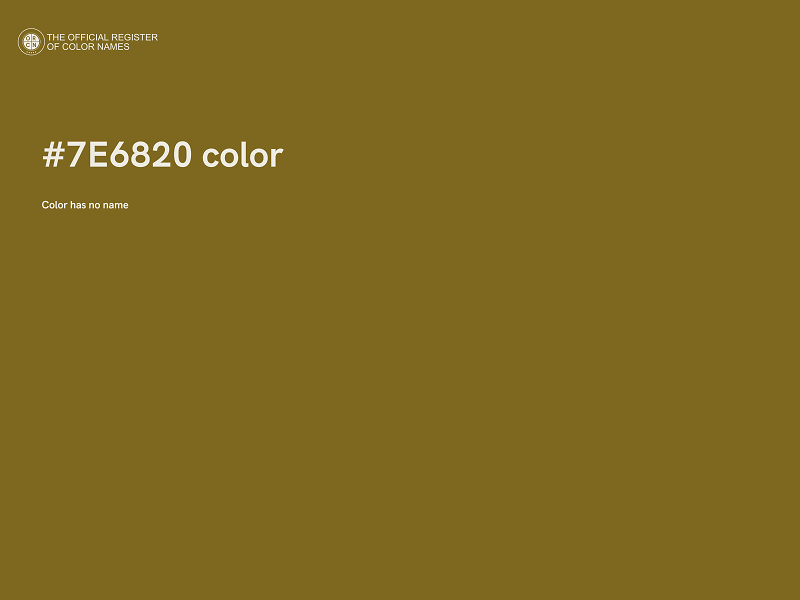 #7E6820 color image