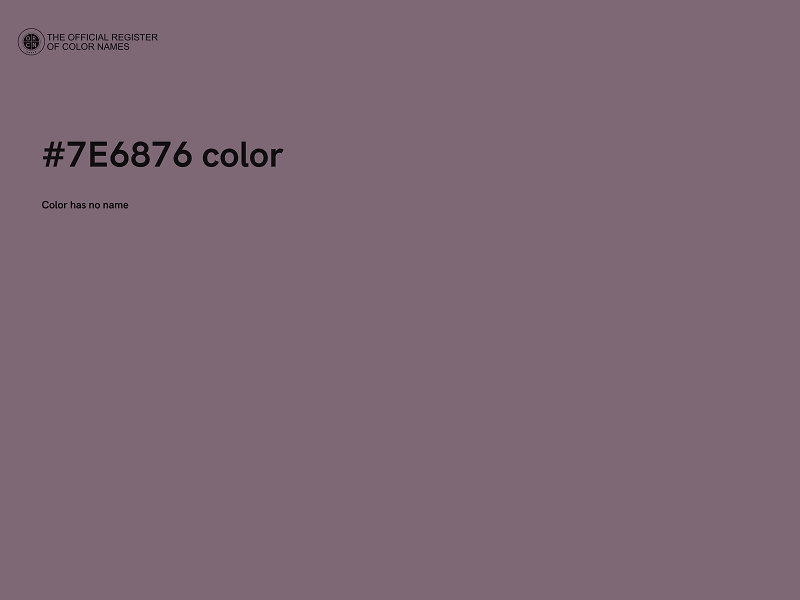 #7E6876 color image