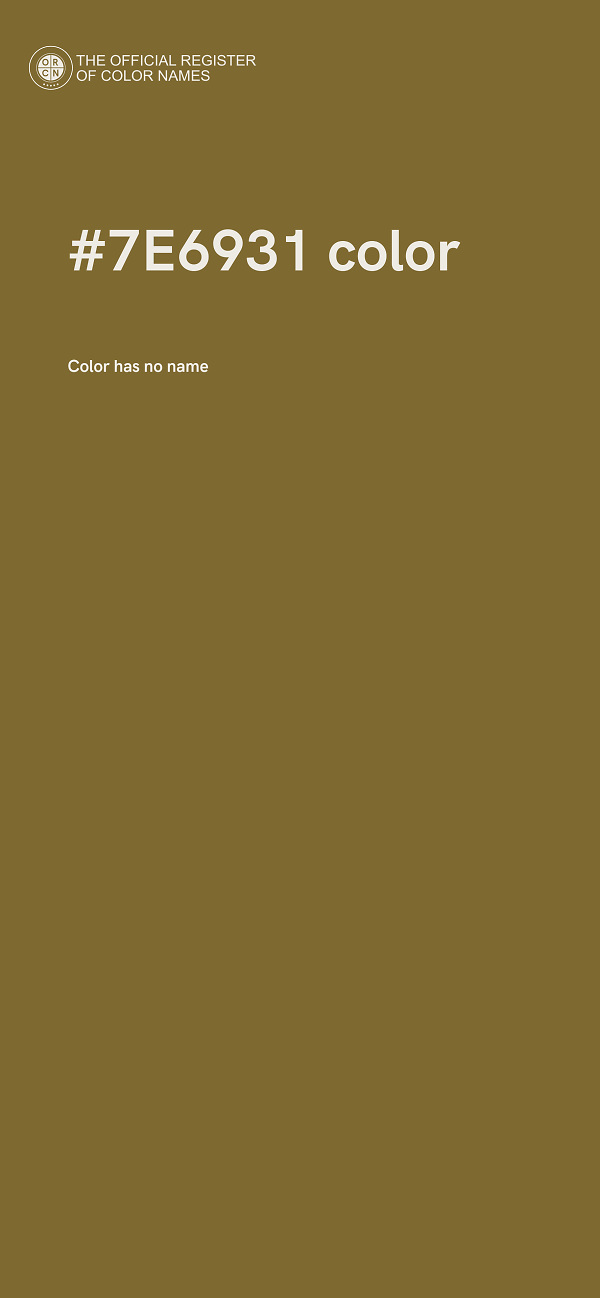 #7E6931 color image