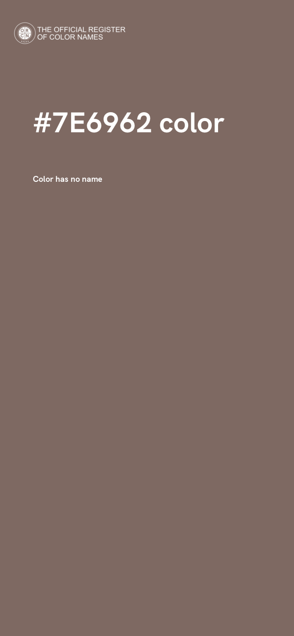 #7E6962 color image