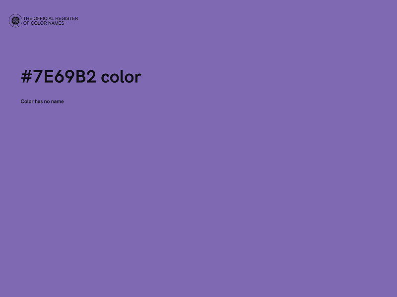 #7E69B2 color image