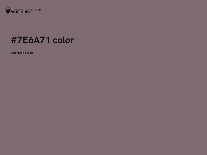 #7E6A71 color image