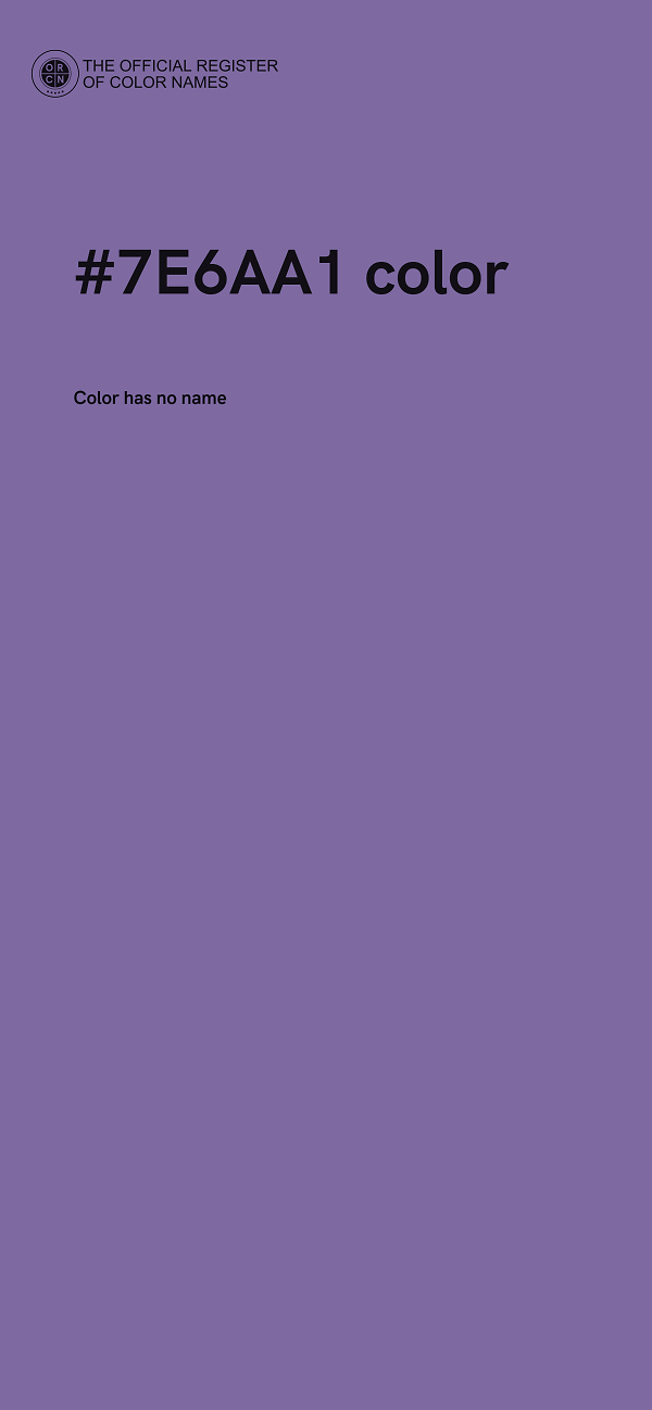 #7E6AA1 color image