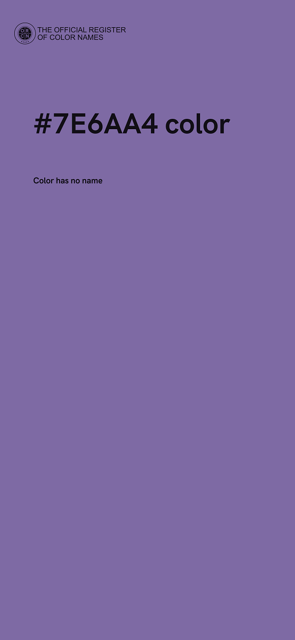 #7E6AA4 color image