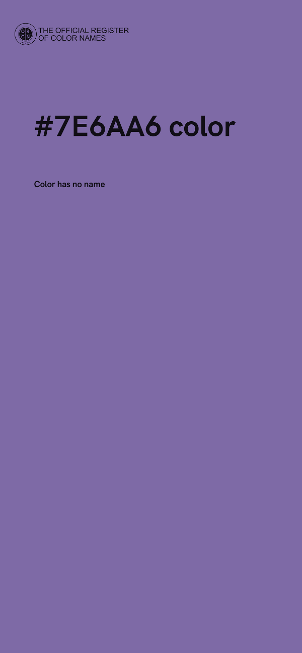 #7E6AA6 color image