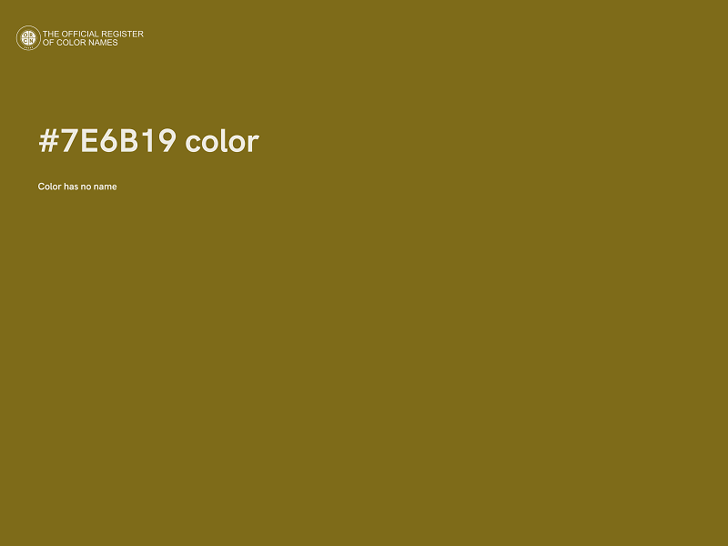 #7E6B19 color image