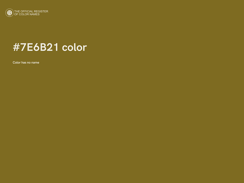 #7E6B21 color image