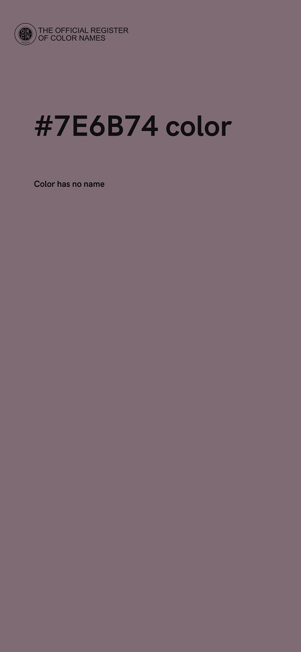 #7E6B74 color image
