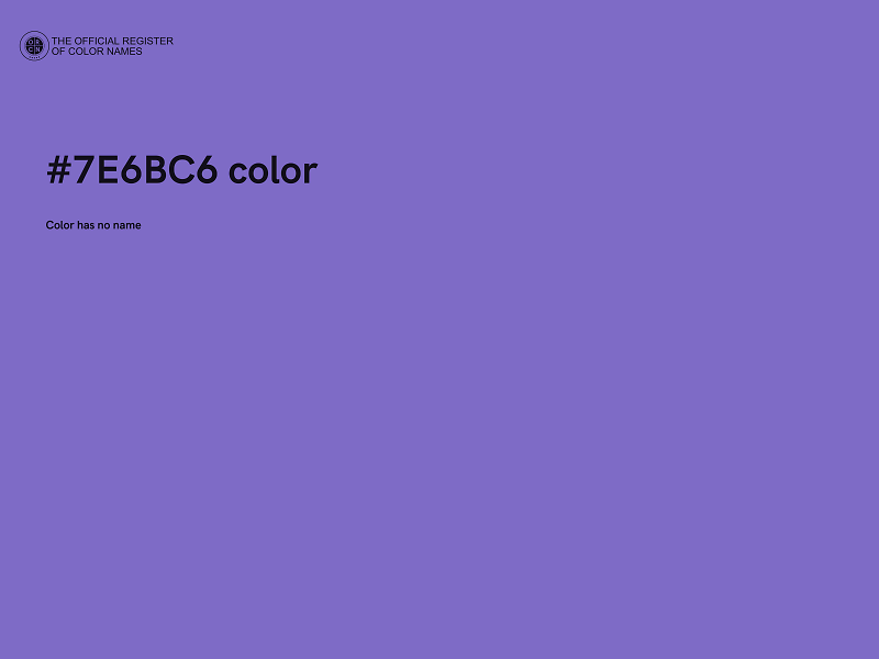 #7E6BC6 color image