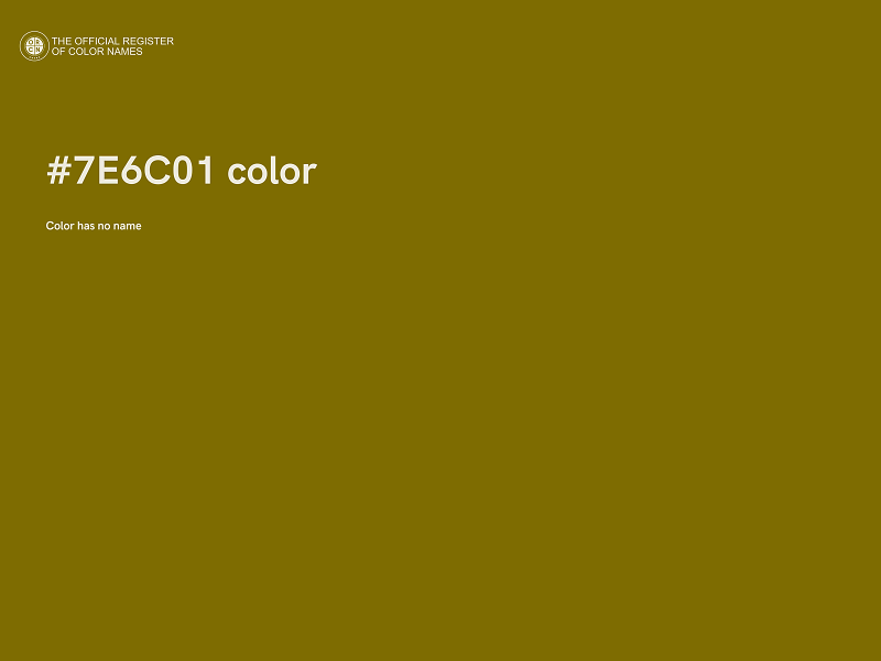 #7E6C01 color image