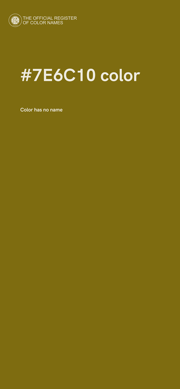 #7E6C10 color image