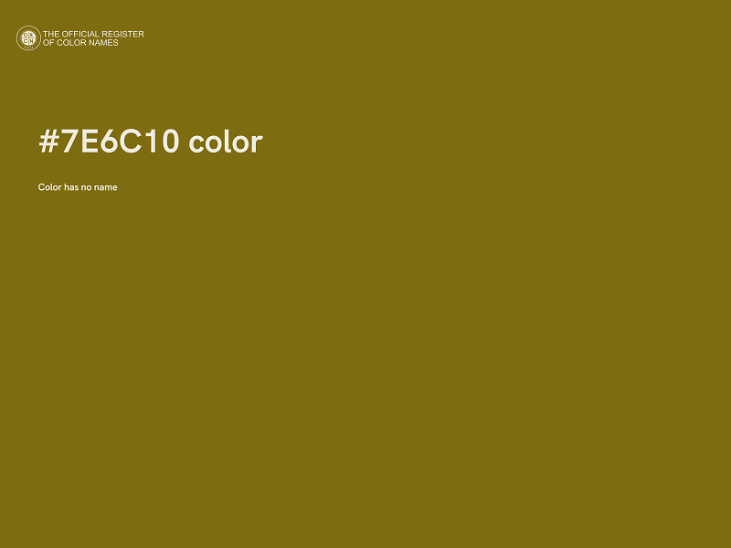 #7E6C10 color image