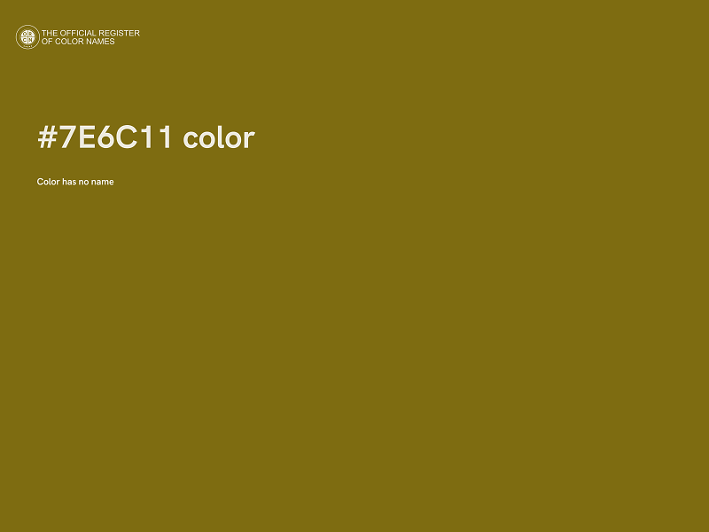 #7E6C11 color image