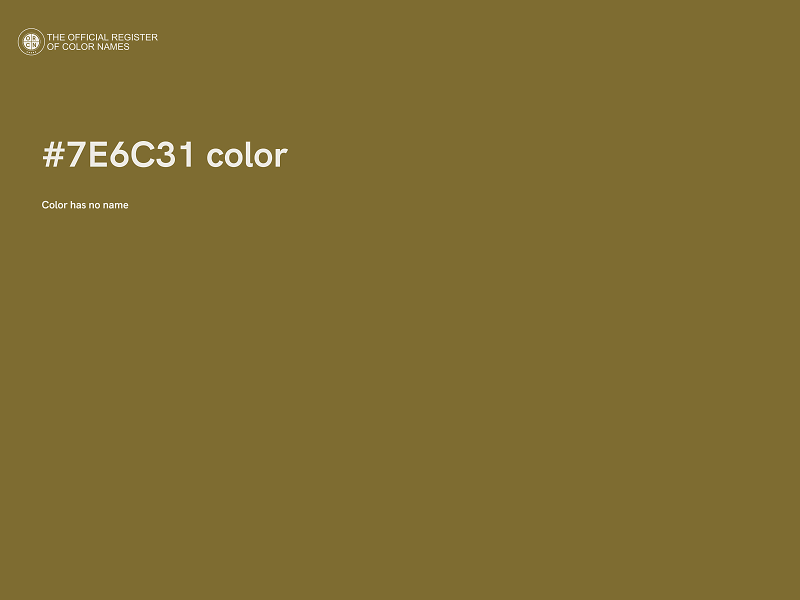 #7E6C31 color image