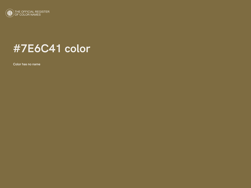 #7E6C41 color image