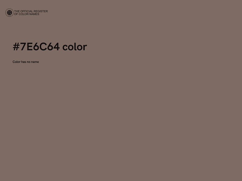 #7E6C64 color image