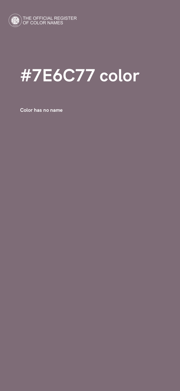#7E6C77 color image