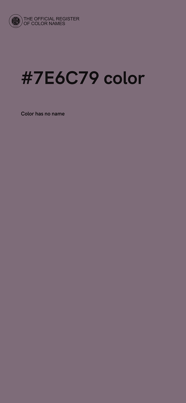 #7E6C79 color image