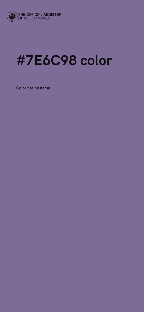#7E6C98 color image