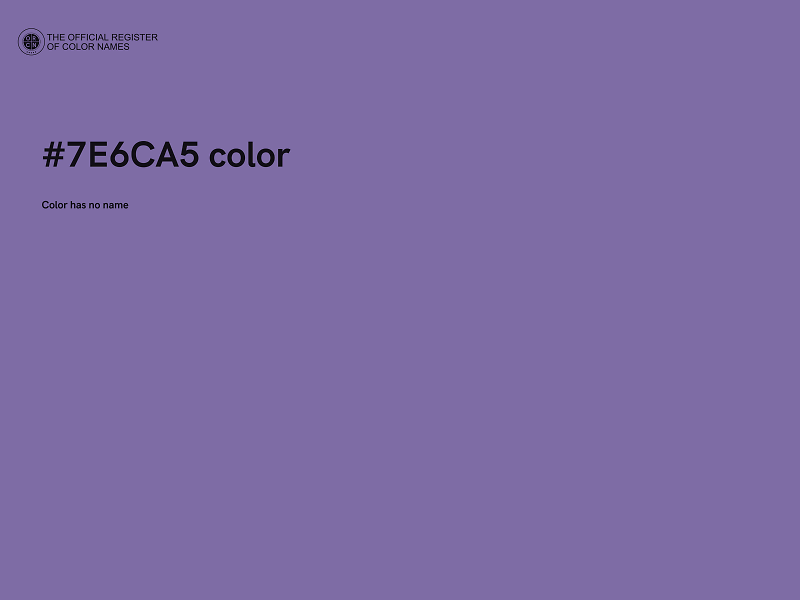 #7E6CA5 color image