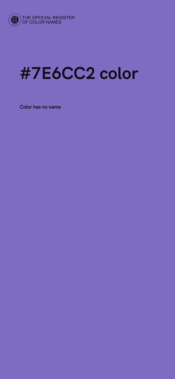 #7E6CC2 color image