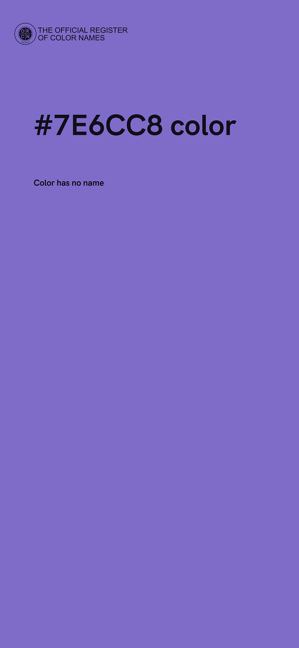 #7E6CC8 color image