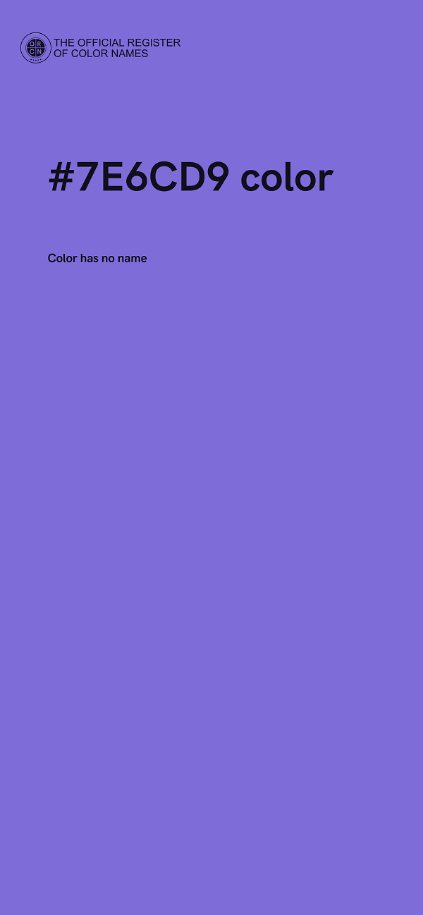 #7E6CD9 color image