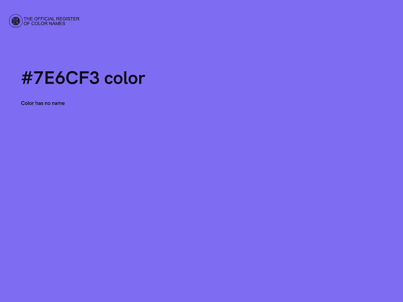 #7E6CF3 color image