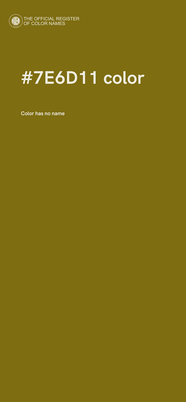 #7E6D11 color image