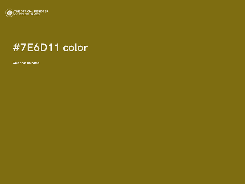 #7E6D11 color image