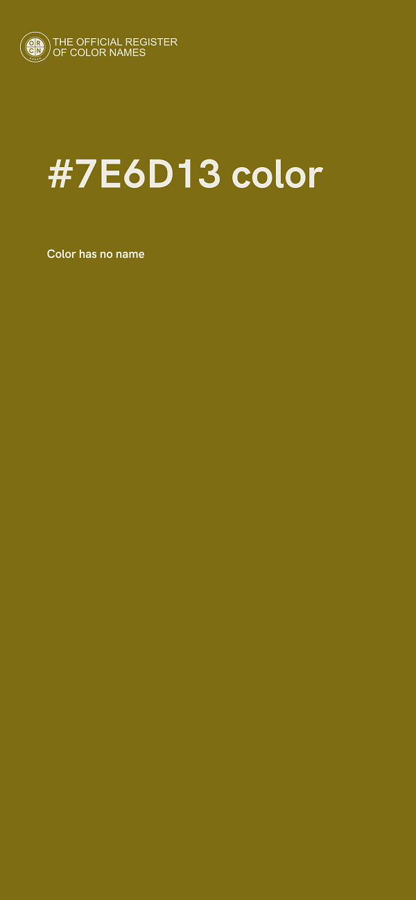 #7E6D13 color image
