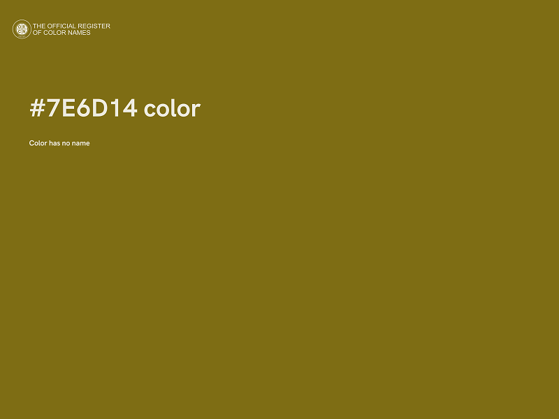 #7E6D14 color image