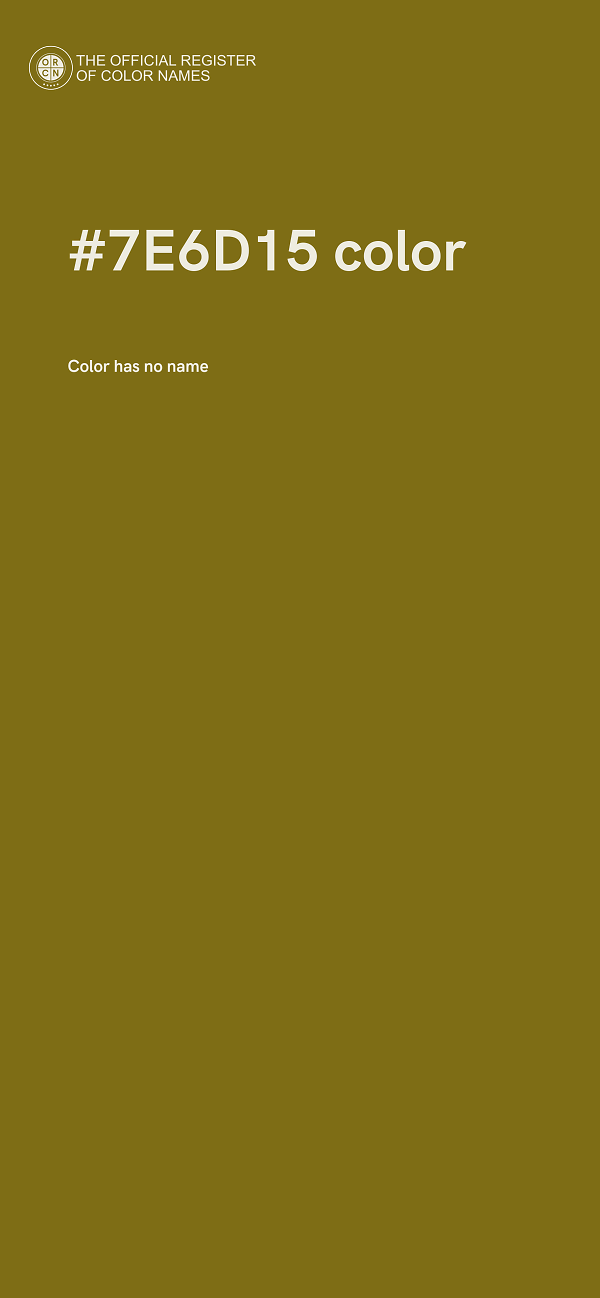 #7E6D15 color image