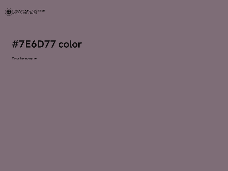 #7E6D77 color image