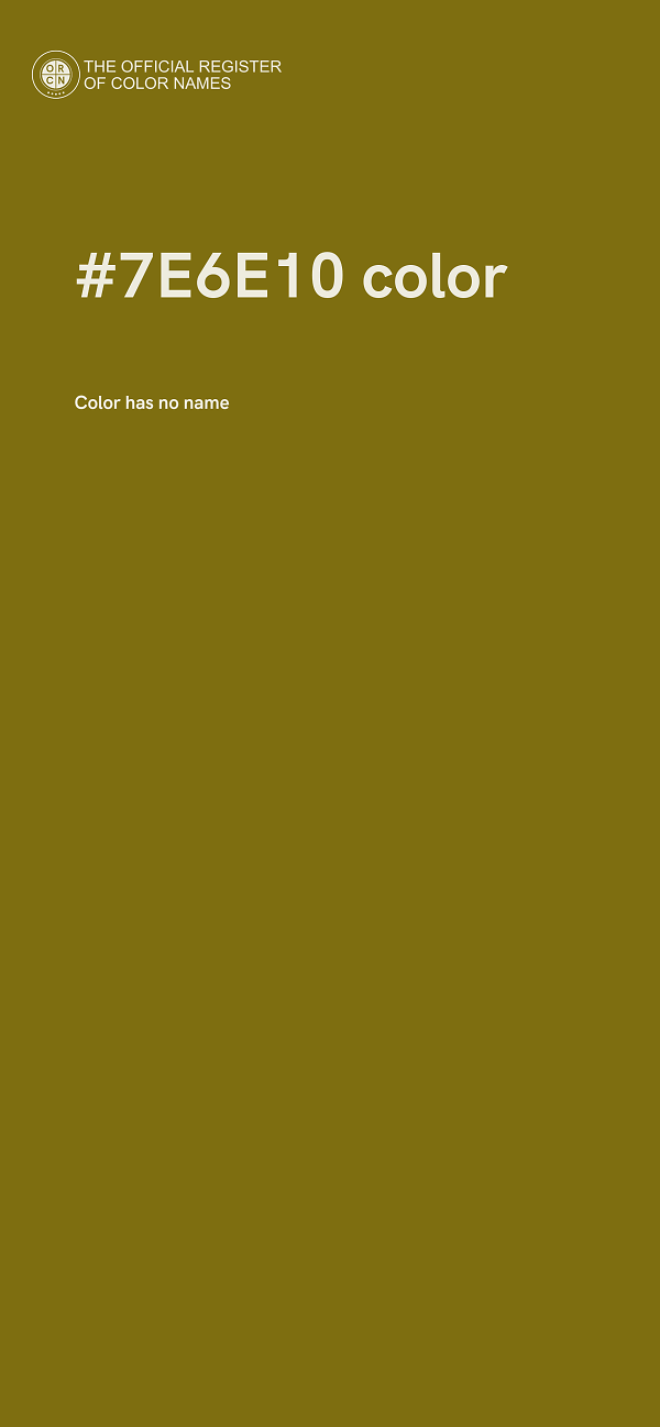 #7E6E10 color image