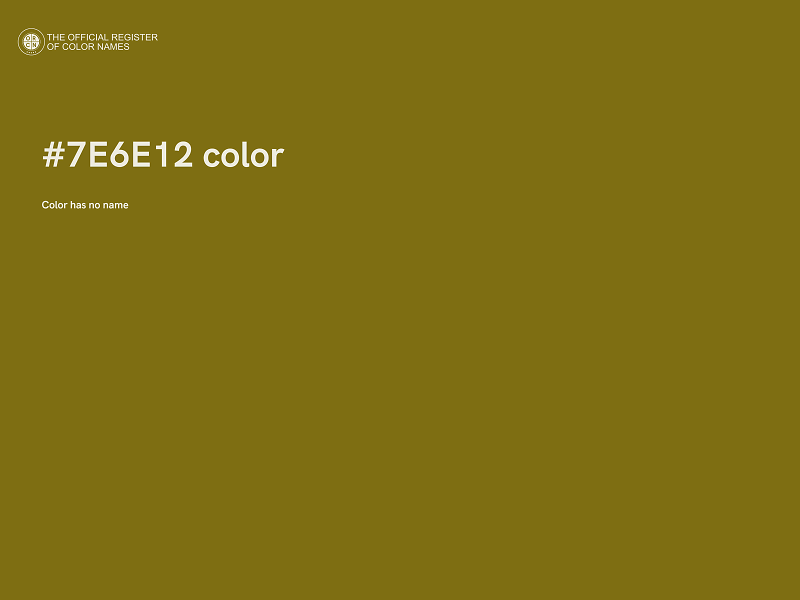 #7E6E12 color image