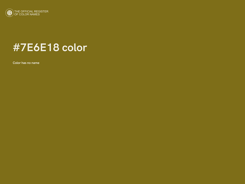 #7E6E18 color image