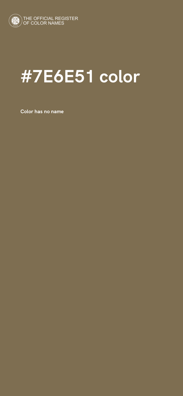 #7E6E51 color image