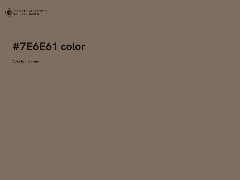 #7E6E61 color image