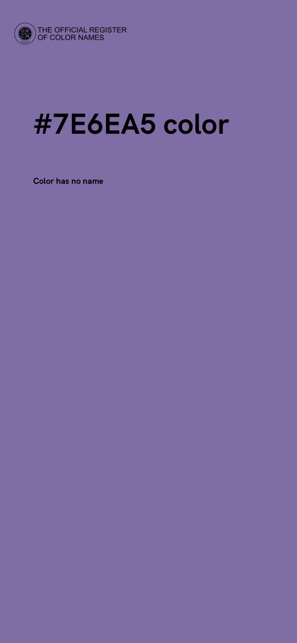 #7E6EA5 color image