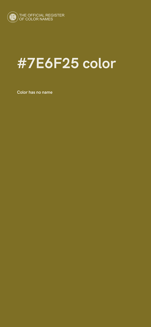 #7E6F25 color image