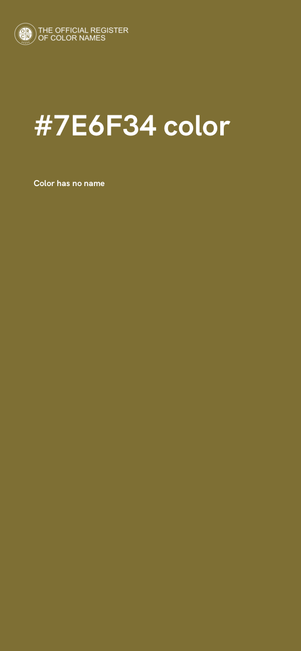 #7E6F34 color image