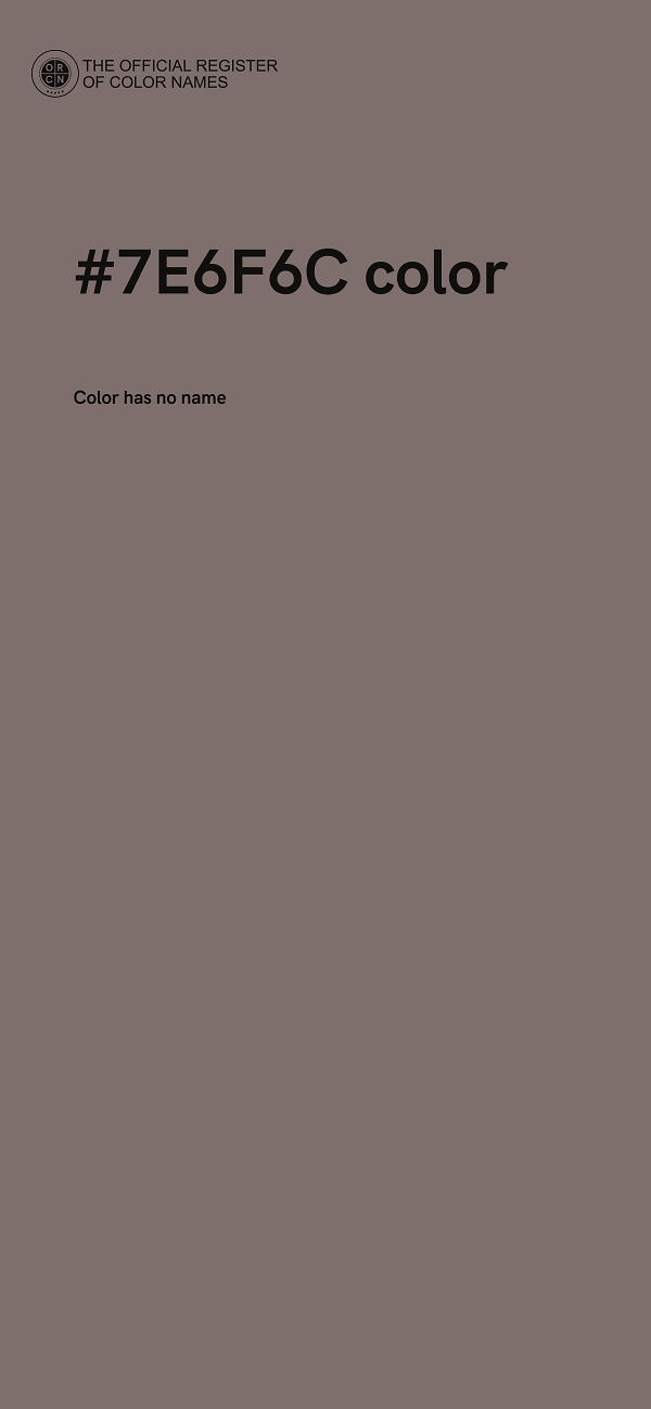 #7E6F6C color image