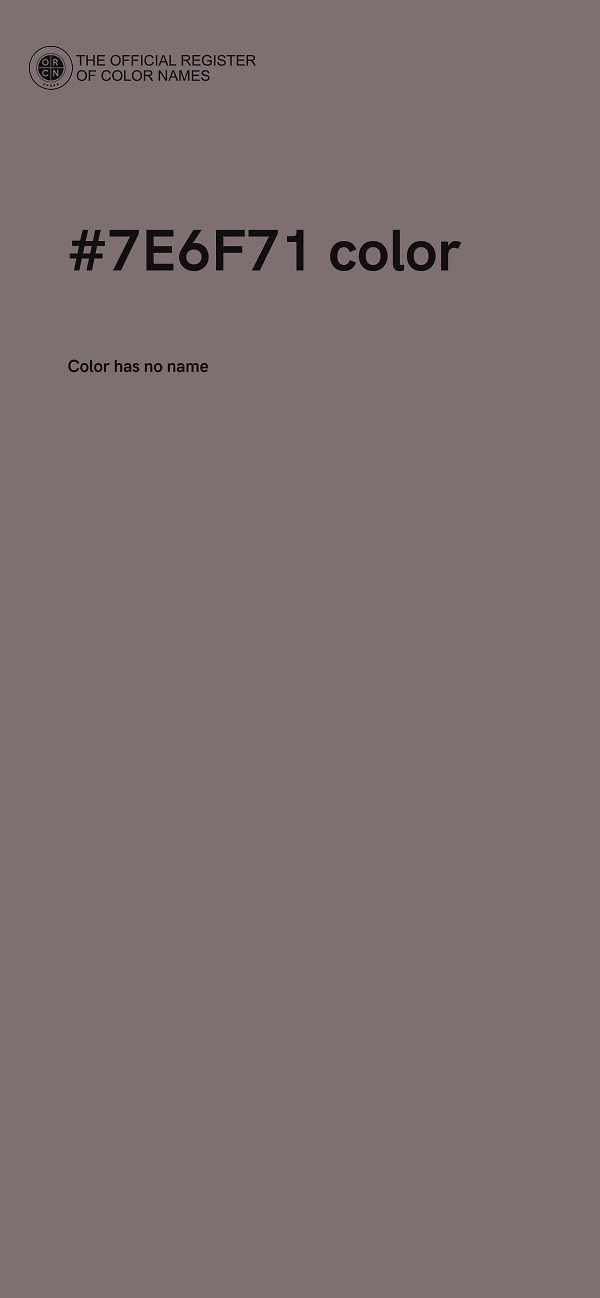 #7E6F71 color image
